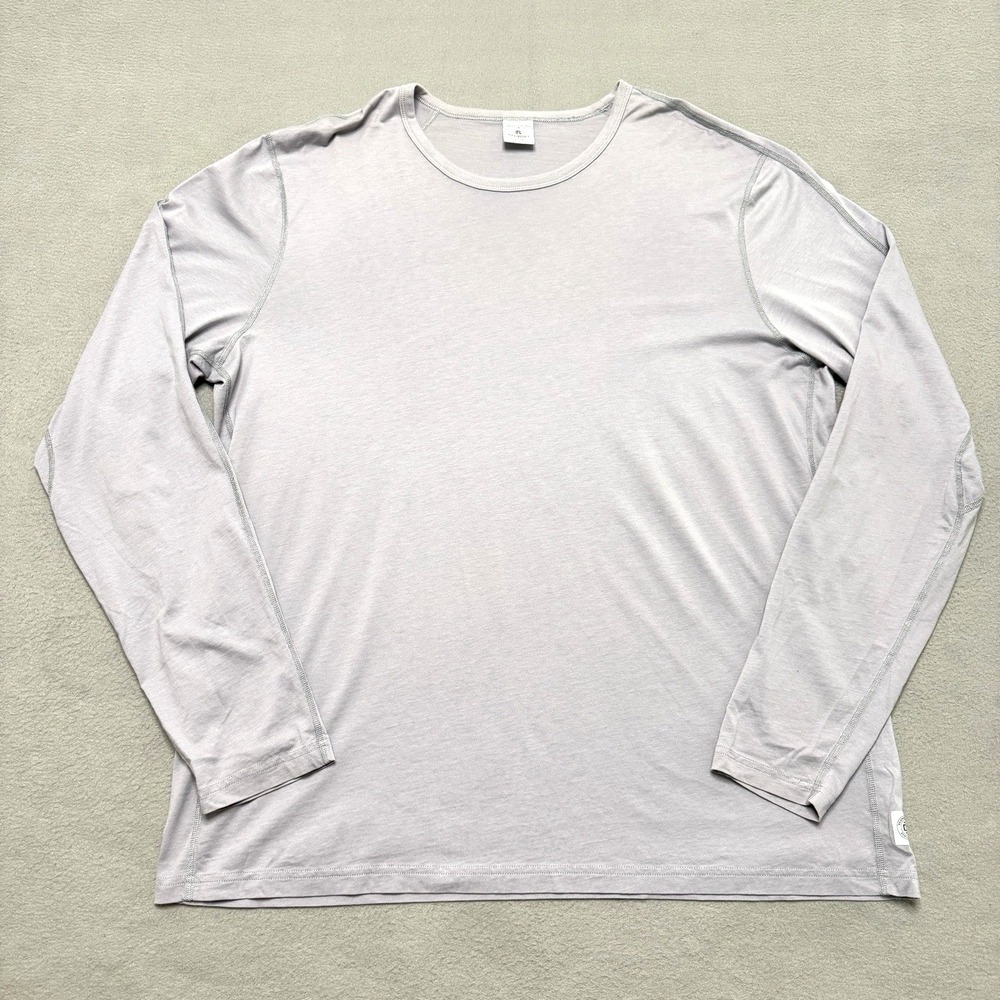 Reigning Champ Shirt Mens XL Purple Long Sleeve Crewneck Casual Cotton
